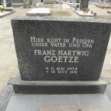 GOETZE Franz Hartwig 1904-1991 :: MOHR Heike A.L. nee GOETZE 1959-2008