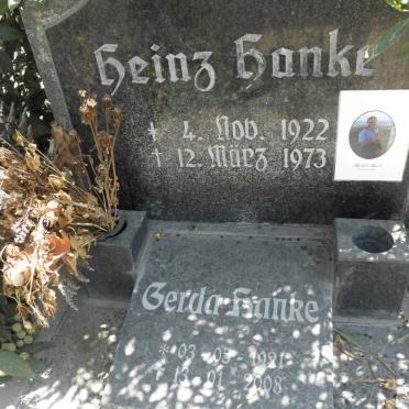 HANKE Heinz 1922-1973 &amp; Gerda 1921-2008