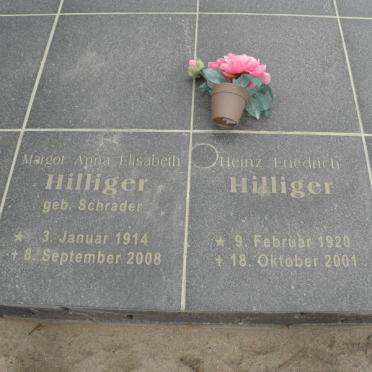 HILLIGER Heinz Friedrich 1920-2001 &amp; Margot Anna Elisabeth SCHRADER 1914-2008