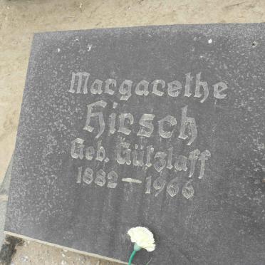 HIRSCH Margarethe nee GÜTZLAFF 1882-1966