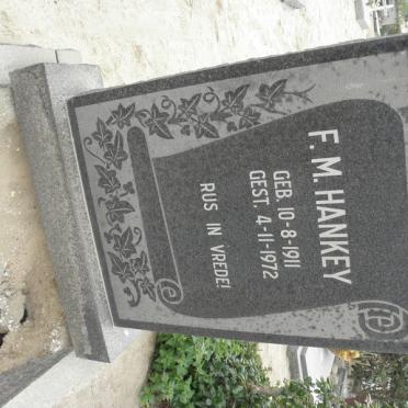 HANKEY F.M. 1911-1972