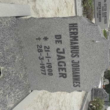 JAGER Hermanus Johannes, de 1900-1977