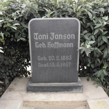 JANSON Toni nee HOFFMANN 1883-1957