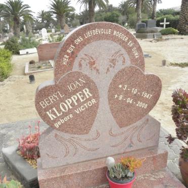 KLOPPER Beryl Joan nee VICTOR 1947-2008