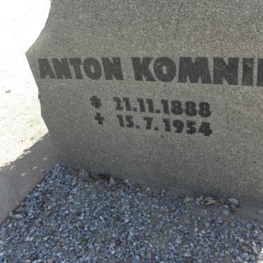 KOMNIK Anton 1888-1954 &amp; Erna 1900-1987