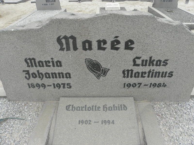 MAREE Lukas Martinus 1907-1984 &amp; Maria Johanna 1899-1975 :: HABILD Charlotte 1902-1994