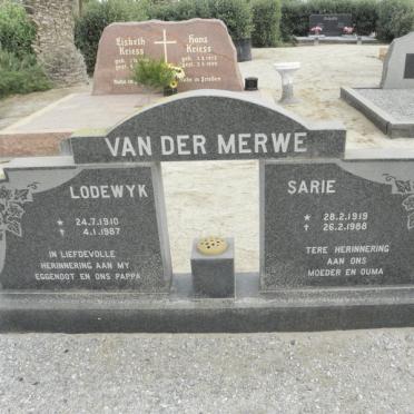 MERWE Lodewyk, van der 1910-1987 &amp; Sarie 1919-1988