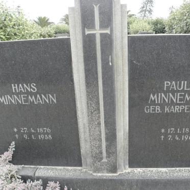 MINNEMANN Hans 1876-1958 &amp; Pauline KARPENSTEIN 1882-1969