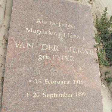 MERWE Aletta Jacoba Magdalena, van der nee PYPER 1915-1999