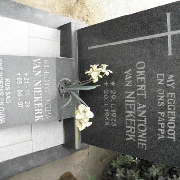 NIEKERK Okert Antonie, van 1925-1968 &amp; Wilhelmina Cecelia 1929-2007