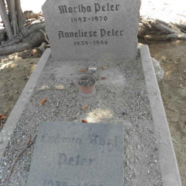 PETER Martha 1892-1970 :: PETER Anneliese 1925-1986 :: PETER Ludwig Karl 1925-1999