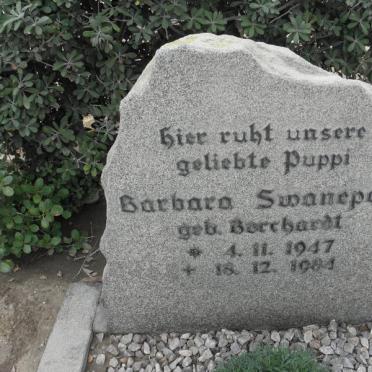 SWANEPOEL Barbara nee BORCHARDT 1947-1984