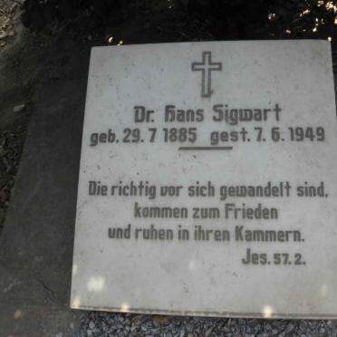 SIGWART Hans 1885-1949 &amp; Frieda 1902-1946