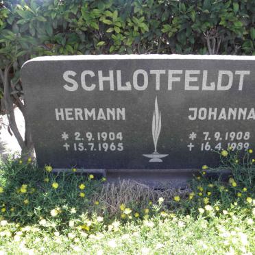 SCHLOTFELDT Hermann 1904-1965 &amp; Johanna 1908-1989