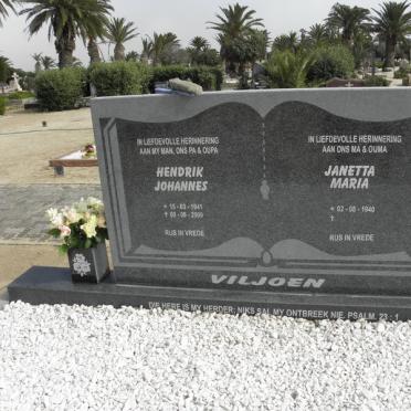 VILJOEN Hendrik Johannes 1941-2009 &amp; Janetta Maria 1940-