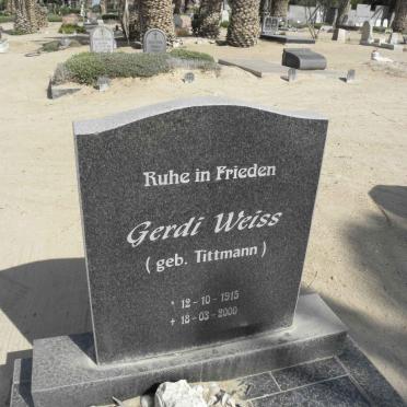 WEISS Gerdi nee TITTMANN 1915-2000