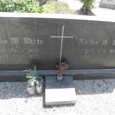 WITTE Käthe M. 1918-1972 :: WITTE Käthe B. 1951-1972 :: WITTE ?-?