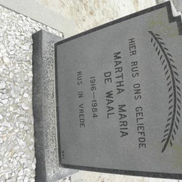 WAAL Hendrik, de 1900-1971 &amp; Martha Maria 1916-1984