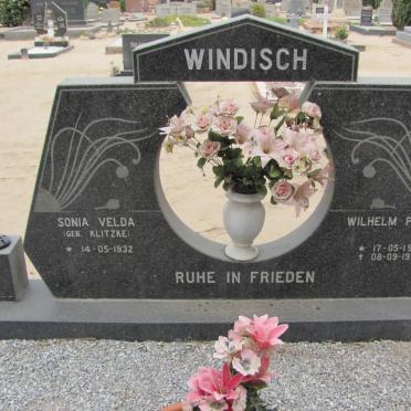 WINDISCH Wilhelm Peter 1931-1994 &amp; Sonia Velda KLITZKE 1932-