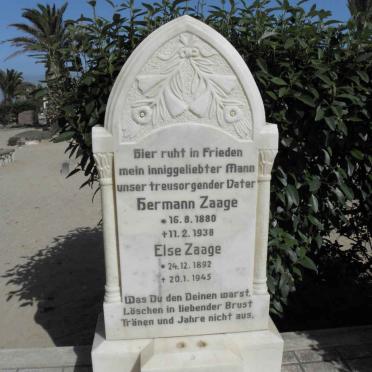 ZAAGE Hermann 1880-1938 &amp; Else 1892-1945