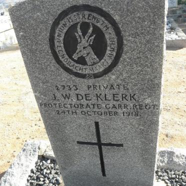 KLERK J.W., de -1918