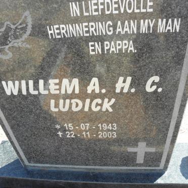 LUDICK Willem A.H.C. 1943-2003
