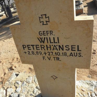 PETERHANSEL Willi 1889-1918