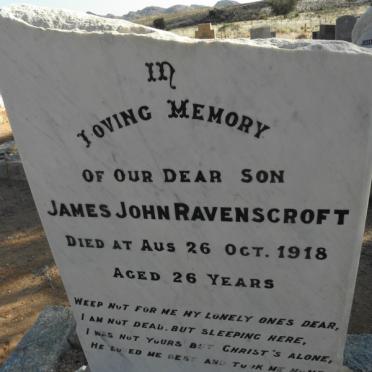 RAVENSCROFT James John -1918