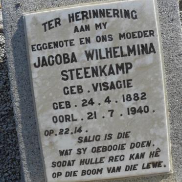STEENKAMP Jacoba Wilhelmina nee VISAGIE 1882-1940