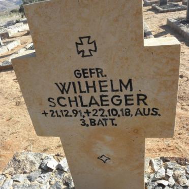 SCHLAEGER Wilhelm 1891-1918