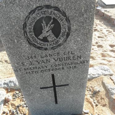 VUUREN S.J., van -1918