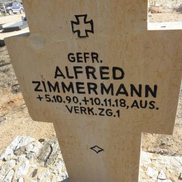 ZIMMERMANN Alfred 1890-1918