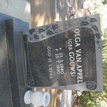 APPEL Olga, van nee GOUWS 1940-1990