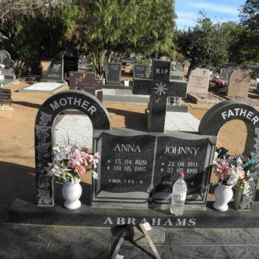 ABRAHAMS Johnny 1911-1995 &amp; Anna 1929-1995