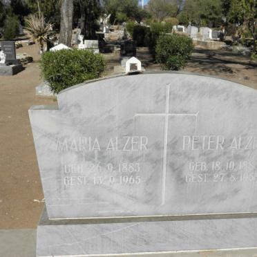 ALZER Peter 1885-1958 &amp; Maria 1883-1965