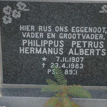 ALBERTS Philippus Petrus Hermanus 1907-1983