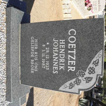 COETZER Hendrik Johannes 1925-1987
