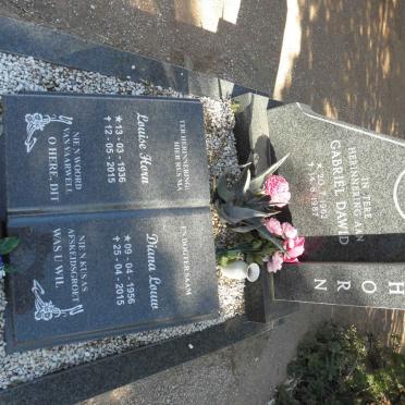 HORN Gabriel Dawid 1962-1987 :: HORN Louise 1936-2015 :: LOUW Diana 1956-2015