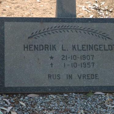 KLEINGELDT Hendrik L. 1907-1957