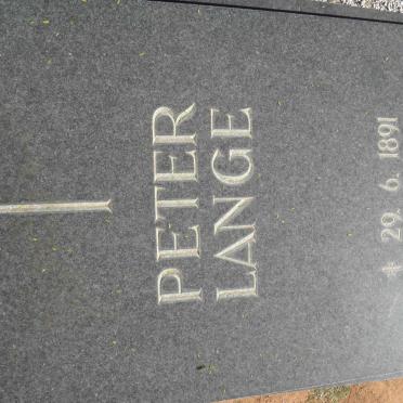 LANGE Peter 1891-1983