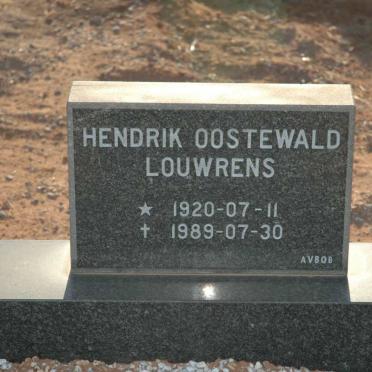 LOUWRENS Hendrik Oostewald  1920-1989