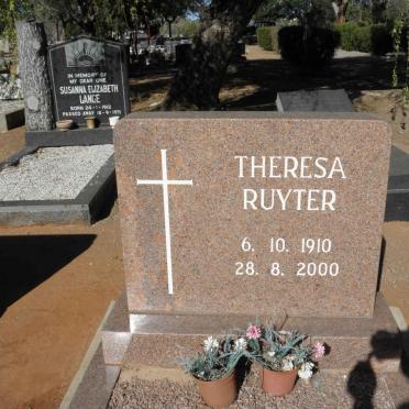 RUYTER Theresa 1910-2000