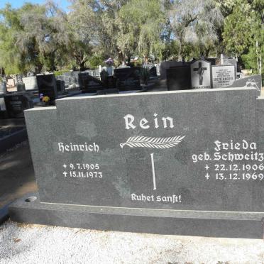 REIN Heinrich 1905-1973 &amp; Frieda SCHWEITZER 1906-1969