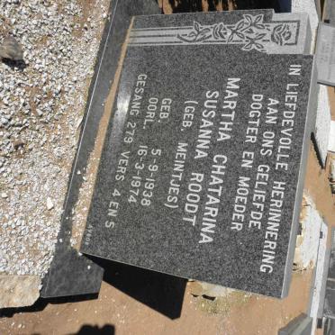ROODT Martha Chatarina Susanna nee MEINTJES 1938-1974
