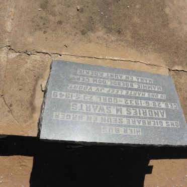SWARTS Andries M. 1932-1949