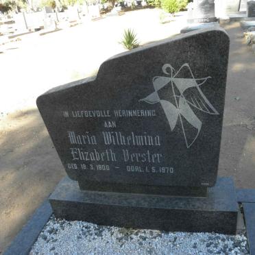 VERSTER Maria Wilhelmina Elizabeth 1900-1970