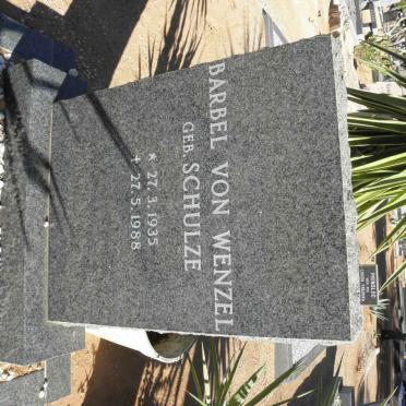 WENZEL Barbel, von nee SCHULZE 1935-1988