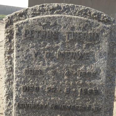 MERWE Petrus Theron, van der 1905-1959