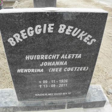 BEUKES Huibrecht Aletta Johanna Hendrina nee COETZEE 1926-2011