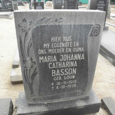 BASSON Maria Johanna Catharina nee LOUW 1915-1978